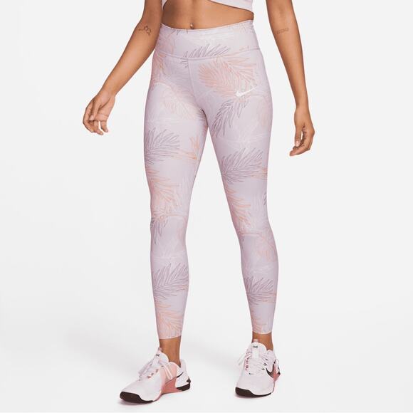 Nike One Luxe Leggings Mid-Rise 7/8 Length Purple Pink Womens Size